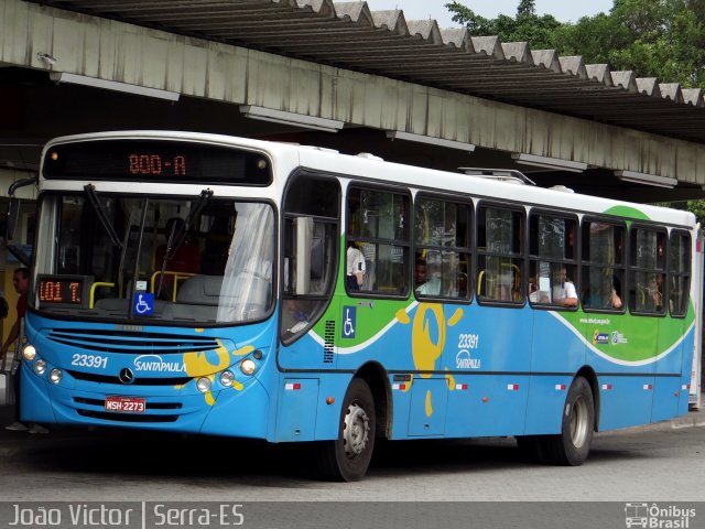 Expresso Santa Paula 23391 na cidade de Serra, Espírito Santo, Brasil, por João Victor. ID da foto: 3250309.