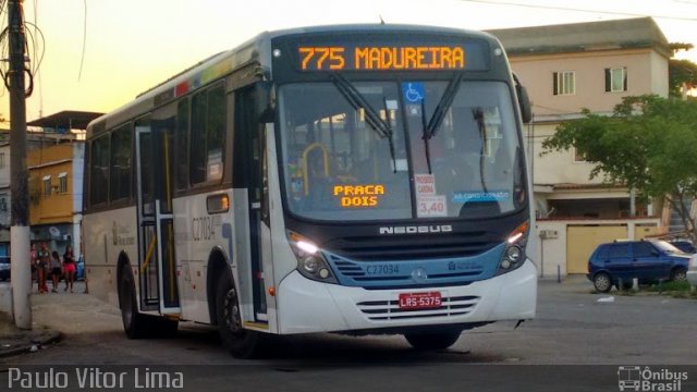 Caprichosa Auto Ônibus C27034 na cidade de Rio de Janeiro, Rio de Janeiro, Brasil, por Paulo Vitor Lima. Número da foto: #3251449.
