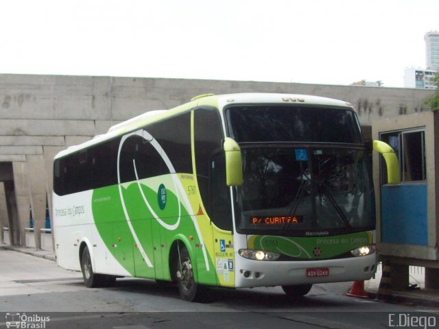 Expresso Princesa dos Campos 5761 na cidade de Curitiba, Paraná, Brasil, por Diego Lopes. ID da foto: 3184866.