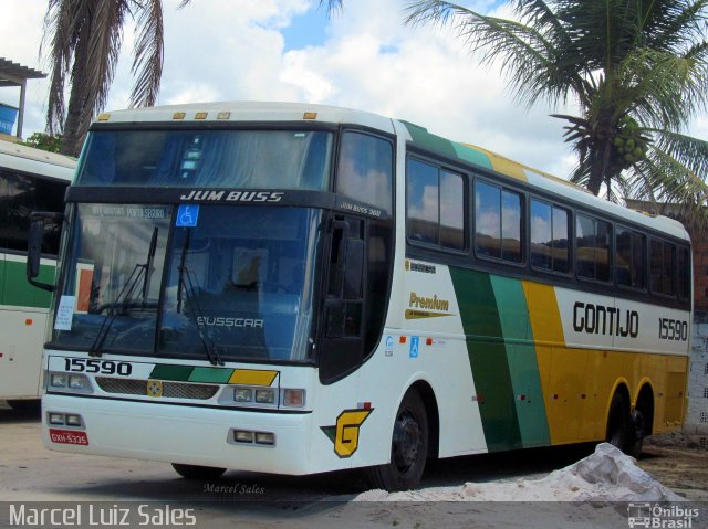 Empresa Gontijo de Transportes 15590 na cidade de Eunápolis, Bahia, Brasil, por Marcel  Sales. Número da foto: #3185362.