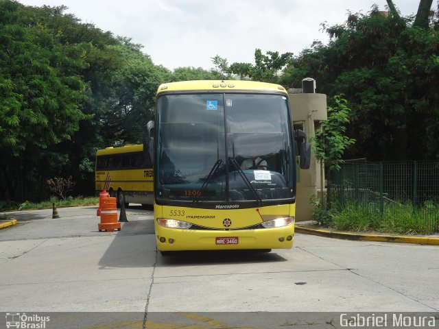 Viação Itapemirim 5533 na cidade de São Paulo, São Paulo, Brasil, por Gabriel Moura. ID da foto: 3186687.