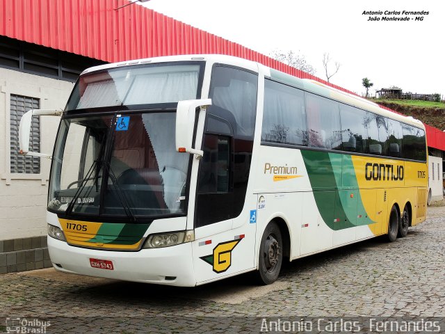 Empresa Gontijo de Transportes 11705 na cidade de João Monlevade, Minas Gerais, Brasil, por Antonio Carlos Fernandes. ID da foto: 3189390.