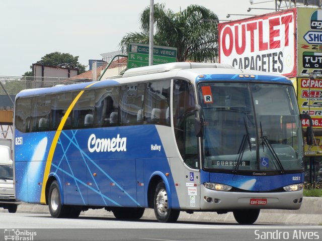 Viação Cometa 8251 na cidade de Santo André, São Paulo, Brasil, por Sandro Alves. ID da foto: 3189227.