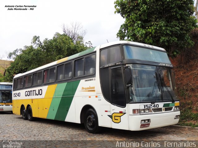Empresa Gontijo de Transportes 15240 na cidade de João Monlevade, Minas Gerais, Brasil, por Antonio Carlos Fernandes. Número da foto: #3189393.