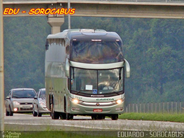 Viação Garcia 7037 na cidade de Sorocaba, São Paulo, Brasil, por EDUARDO - SOROCABUS. Número da foto: #3193067.