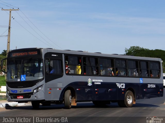 VCB - Viação Cidade de Barreiras 201504 na cidade de Barreiras, Bahia, Brasil, por João Victor. ID da foto: 3192681.