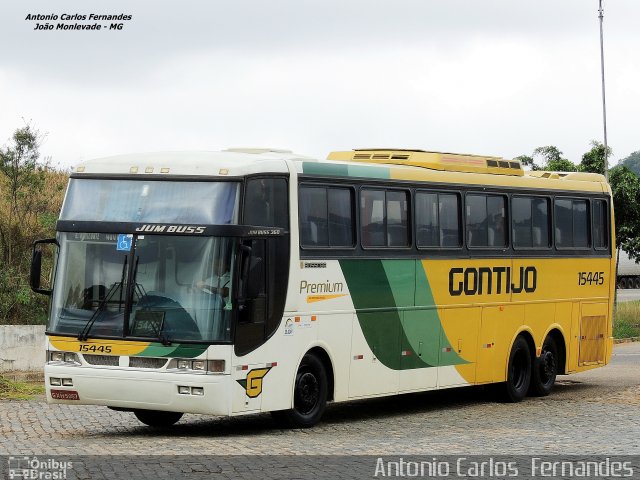 Empresa Gontijo de Transportes 15445 na cidade de João Monlevade, Minas Gerais, Brasil, por Antonio Carlos Fernandes. ID da foto: 3192278.