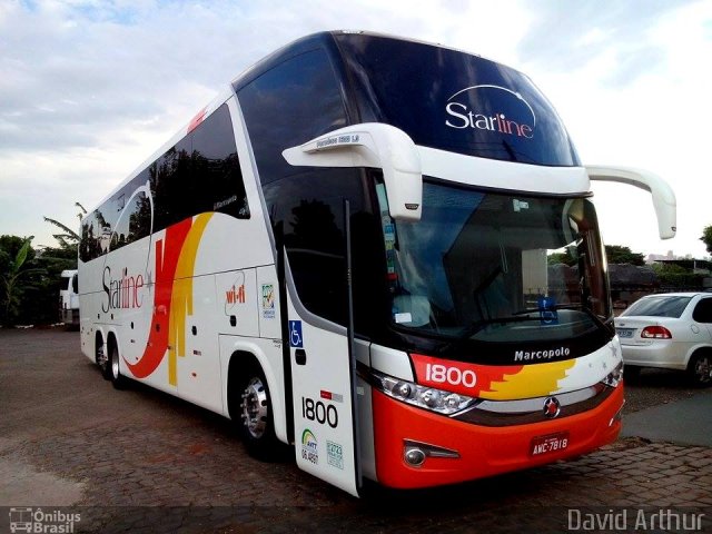 Starline Turismo 1800 na cidade de Londrina, Paraná, Brasil, por David Arthur. Número da foto: #3193861.