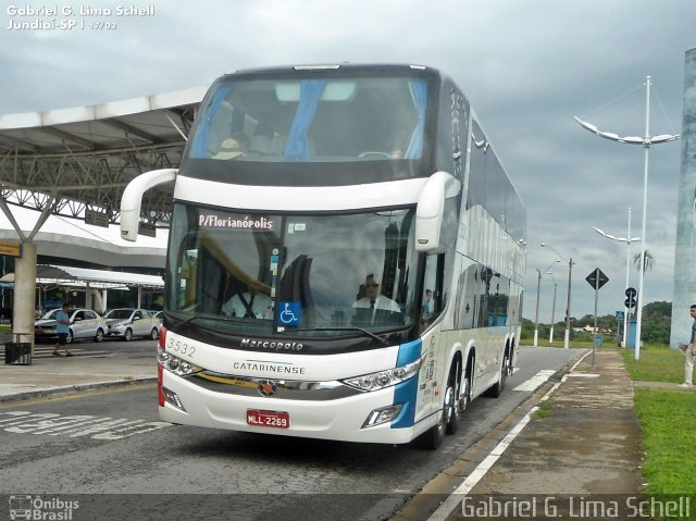 Auto Viação Catarinense 3532 na cidade de Jundiaí, São Paulo, Brasil, por Gabriel Giacomin de Lima. Número da foto: #3193457.