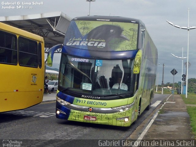 Viação Garcia 7917 na cidade de Jundiaí, São Paulo, Brasil, por Gabriel Giacomin de Lima. Número da foto: #3193391.