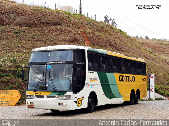 Empresa Gontijo de Transportes 15675 na cidade de João Monlevade, Minas Gerais, Brasil, por Antonio Carlos Fernandes. ID da foto: 3194412.