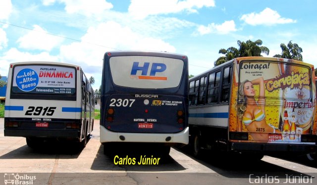 HP Transportes Coletivos 2307 na cidade de Goiânia, Goiás, Brasil, por Carlos Júnior. ID da foto: 3195018.