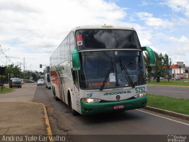 Empresa de Transportes Andorinha 5252 na cidade de Campo Grande, Mato Grosso do Sul, Brasil, por Andrea Yule Carvalho. ID da foto: 3198560.