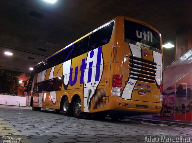 UTIL - União Transporte Interestadual de Luxo 11501 na cidade de Belo Horizonte, Minas Gerais, Brasil, por Adão Raimundo Marcelino. Número da foto: #3198242.