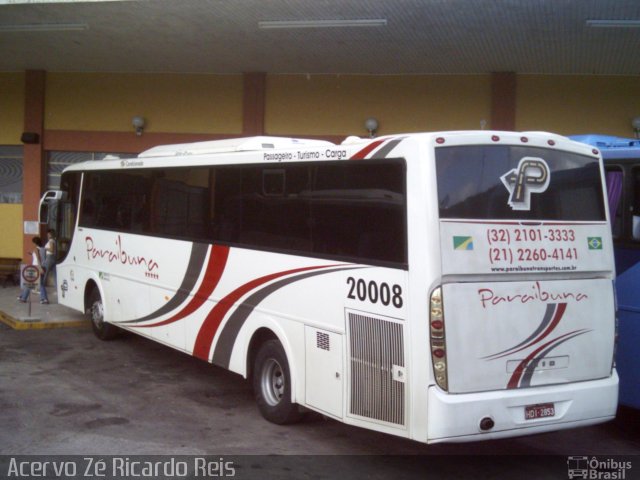 Paraibuna Transportes 20008 na cidade de Juiz de Fora, Minas Gerais, Brasil, por Zé Ricardo Reis. ID da foto: 3252900.