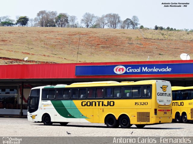 Empresa Gontijo de Transportes 15320 na cidade de João Monlevade, Minas Gerais, Brasil, por Antonio Carlos Fernandes. ID da foto: 3252165.