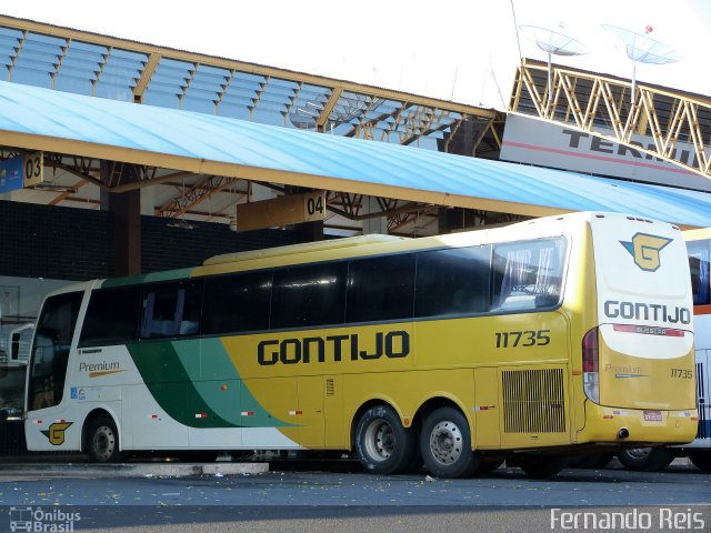 Empresa Gontijo de Transportes 11735 na cidade de Uberaba, Minas Gerais, Brasil, por Fernando Reis. ID da foto: 3252406.