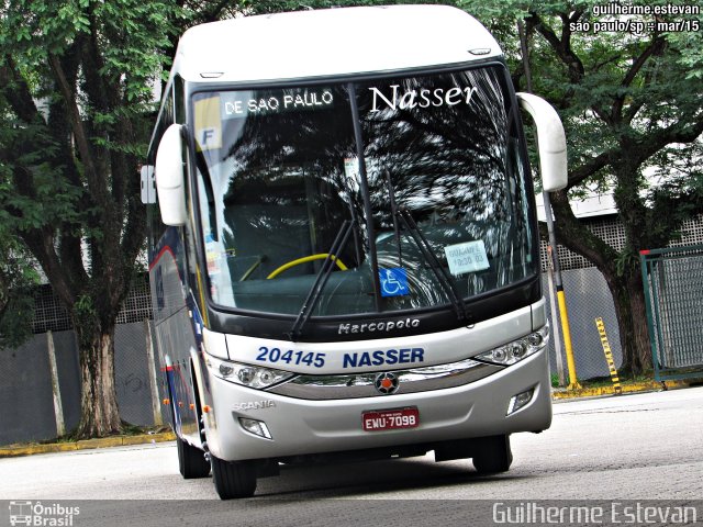 Viação Nasser 204145 na cidade de São Paulo, São Paulo, Brasil, por Guilherme Estevan. ID da foto: 3275830.