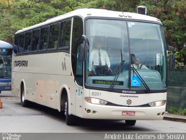 Viação Itapemirim 8201 na cidade de São Paulo, São Paulo, Brasil, por André Luiz Gomes de Souza. ID da foto: 3275974.