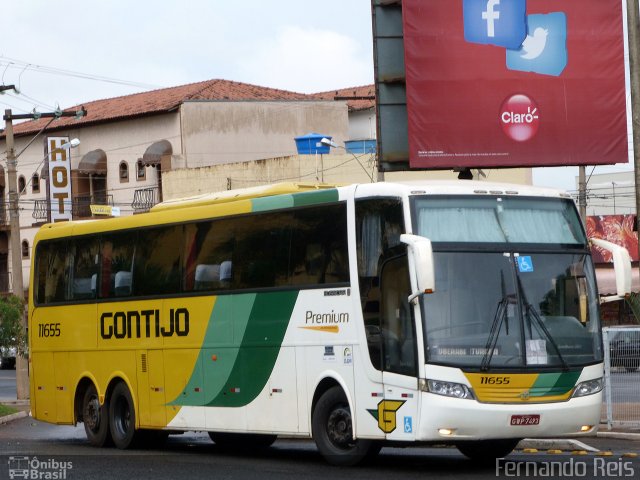 Empresa Gontijo de Transportes 11655 na cidade de Uberaba, Minas Gerais, Brasil, por Fernando Reis. ID da foto: 3277840.