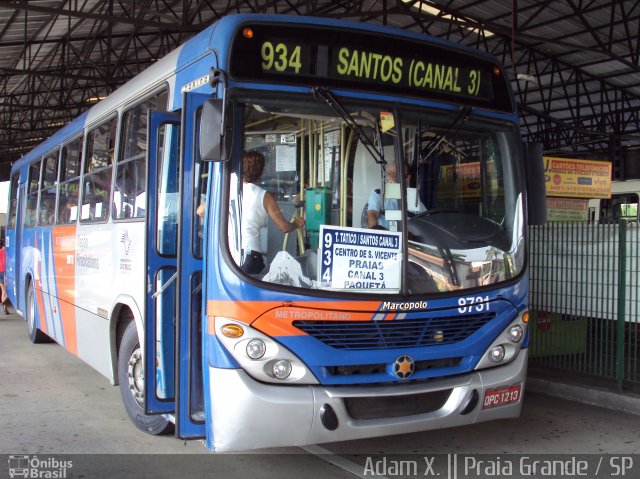 Viação Piracicabana 8731 na cidade de Praia Grande, São Paulo, Brasil, por Adam Xavier Rodrigues Lima. Número da foto: #3277055.