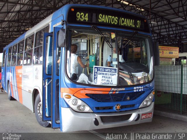 Viação Piracicabana 8731 na cidade de Praia Grande, São Paulo, Brasil, por Adam Xavier Rodrigues Lima. ID da foto: 3277055.