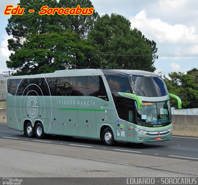 Viação Garcia 7047 na cidade de Sorocaba, São Paulo, Brasil, por EDUARDO - SOROCABUS. Número da foto: #3278096.