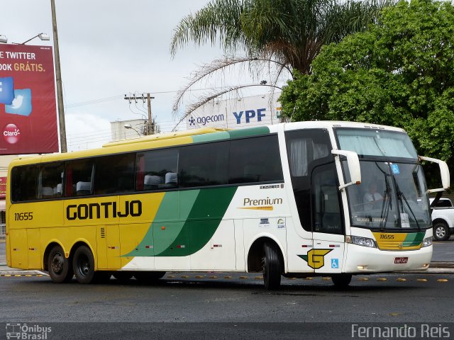 Empresa Gontijo de Transportes 11655 na cidade de Uberaba, Minas Gerais, Brasil, por Fernando Reis. ID da foto: 3277890.