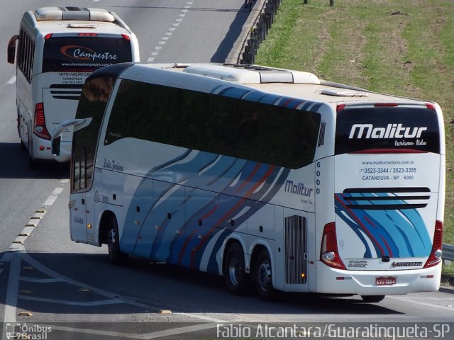Malitur Turismo 6000 na cidade de Aparecida, São Paulo, Brasil, por Fabio Alcantara. Número da foto: #3278264.