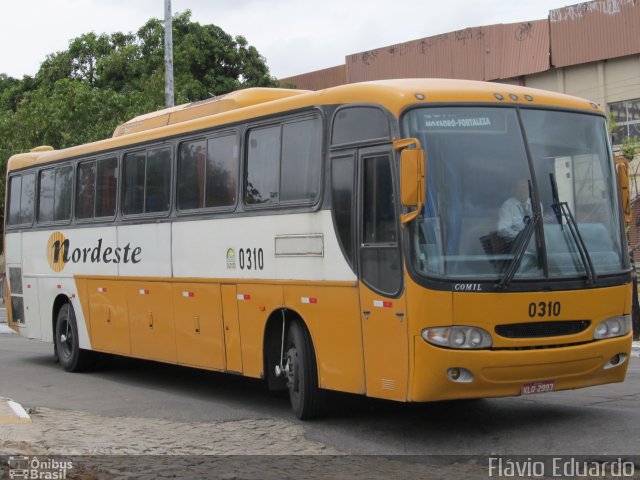 Viação Nordeste 0310 na cidade de Fortaleza, Ceará, Brasil, por Flávio Eduardo. Número da foto: #3276850.