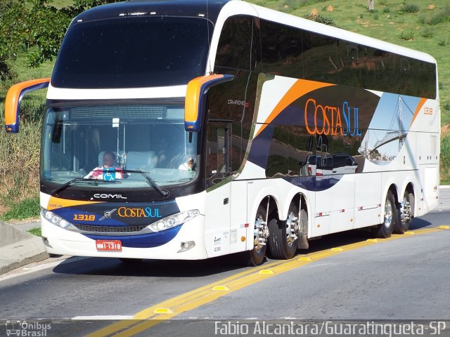 Costa Sul Turismo 1318 na cidade de Aparecida, São Paulo, Brasil, por Fabio Alcantara. ID da foto: 3278546.