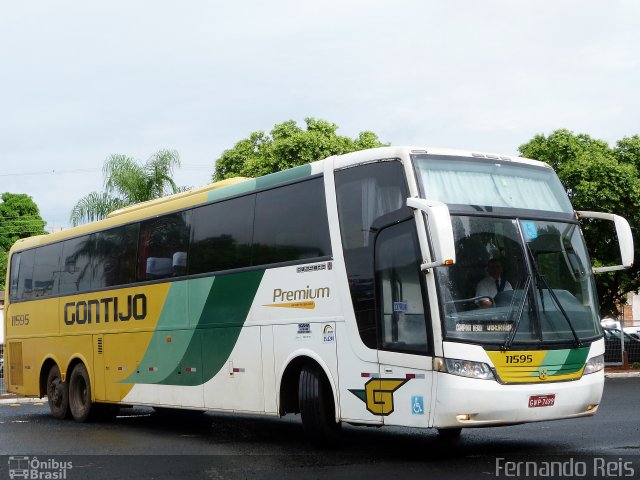 Empresa Gontijo de Transportes 11595 na cidade de Uberaba, Minas Gerais, Brasil, por Fernando Reis. Número da foto: #3277872.
