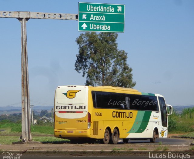 Empresa Gontijo de Transportes 11660 na cidade de Araxá, Minas Gerais, Brasil, por Lucas Borges . Número da foto: #3276762.