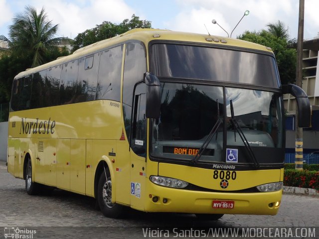 Viação Nordeste 8080 na cidade de Fortaleza, Ceará, Brasil, por Vieira Santos. ID da foto: 3277501.