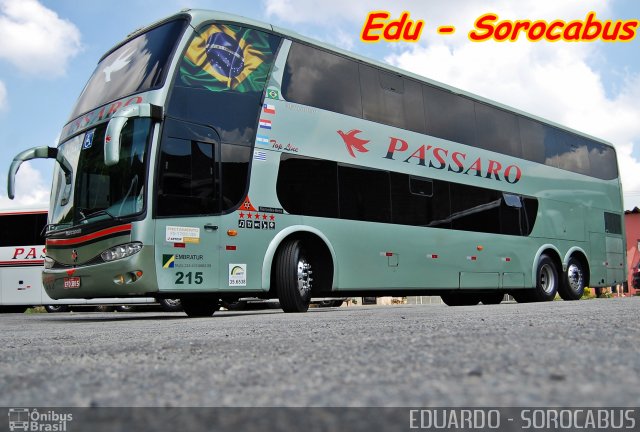 Pássaro Prata Transportadora Turística 215 na cidade de Sorocaba, São Paulo, Brasil, por EDUARDO - SOROCABUS. Número da foto: #3277304.