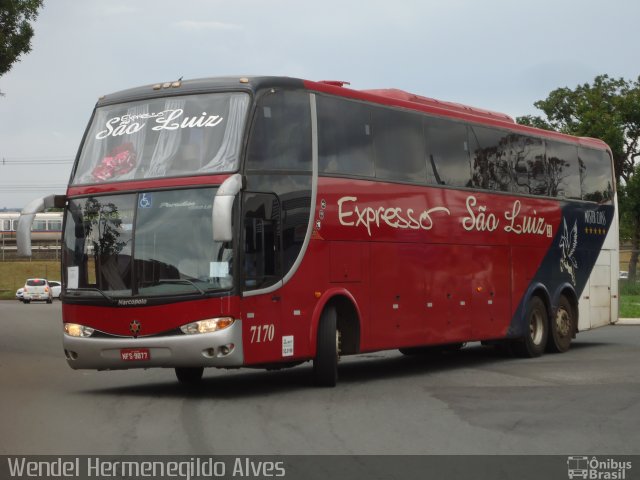 Expresso São Luiz 7170 na cidade de Brasília, Distrito Federal, Brasil, por Wendel Hermenegildo Alves. Número da foto: #3280068.