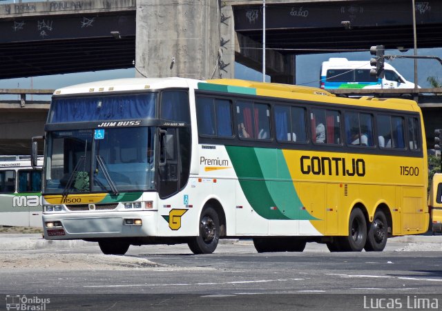 Empresa Gontijo de Transportes 11500 na cidade de Rio de Janeiro, Rio de Janeiro, Brasil, por Lucas Lima. ID da foto: 3281053.