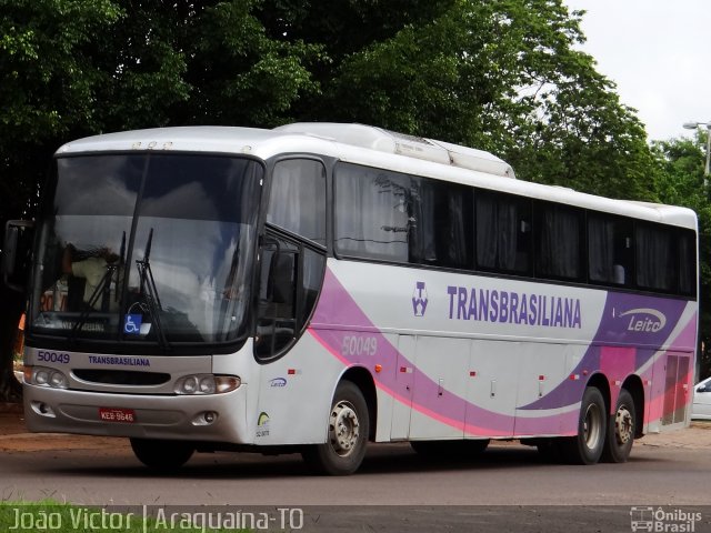 Transbrasiliana Transportes e Turismo 50049 na cidade de Araguaína, Tocantins, Brasil, por João Victor. ID da foto: 3279792.