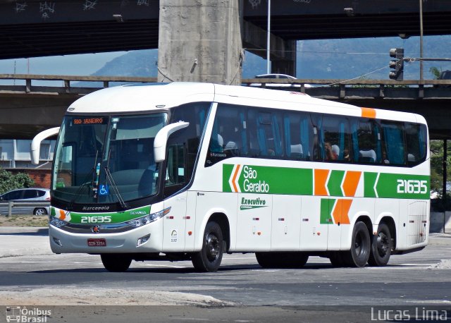 Cia. São Geraldo de Viação 21635 na cidade de Rio de Janeiro, Rio de Janeiro, Brasil, por Lucas Lima. ID da foto: 3282077.