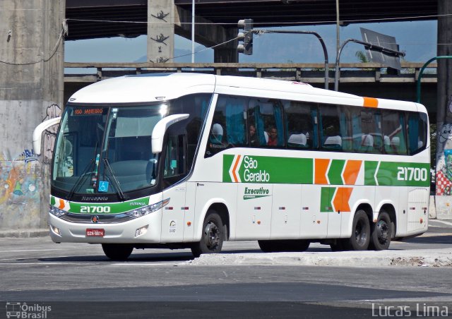 Cia. São Geraldo de Viação 21700 na cidade de Rio de Janeiro, Rio de Janeiro, Brasil, por Lucas Lima. ID da foto: 3282081.