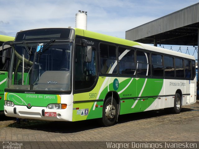 Expresso Princesa dos Campos 5897 na cidade de Ponta Grossa, Paraná, Brasil, por Wagner Domingos Ivanesken. ID da foto: 3282458.