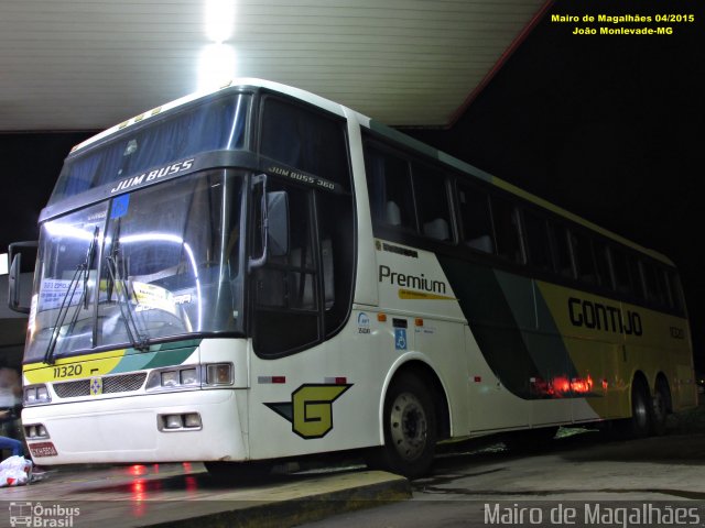 Empresa Gontijo de Transportes 11320 na cidade de João Monlevade, Minas Gerais, Brasil, por Mairo de Magalhães. ID da foto: 3282358.