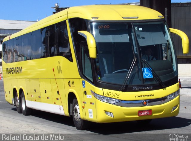 Viação Itapemirim 60585 na cidade de Rio de Janeiro, Rio de Janeiro, Brasil, por Rafael Costa de Melo. ID da foto: 3285784.