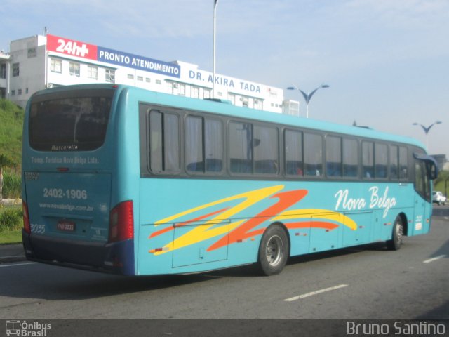 Nova Belga Transportadora Turística 3035 na cidade de Taboão da Serra, São Paulo, Brasil, por Bruno Santino. Número da foto: #3286802.