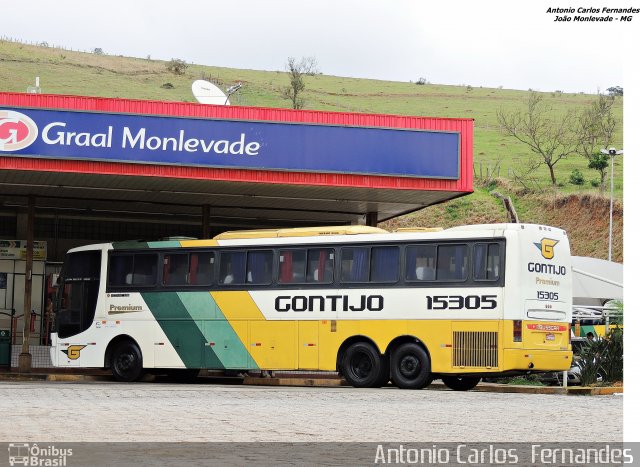 Empresa Gontijo de Transportes 15305 na cidade de João Monlevade, Minas Gerais, Brasil, por Antonio Carlos Fernandes. ID da foto: 3288934.