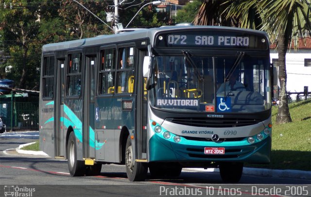 Viação Grande Vitória 6990 na cidade de Vitória, Espírito Santo, Brasil, por Cristiano Soares da Silva. ID da foto: 3292168.