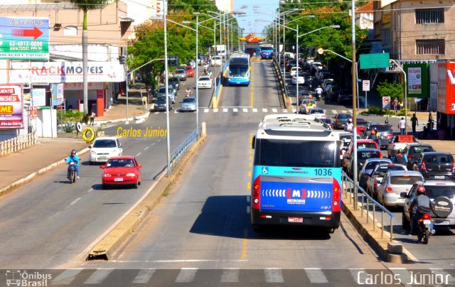 Metrobus 1036 na cidade de Goiânia, Goiás, Brasil, por Carlos Júnior. ID da foto: 3292359.