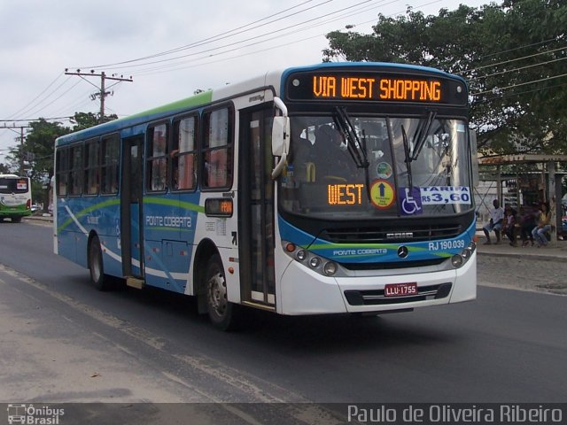 Viação Ponte Coberta RJ 190.039 na cidade de Nova Iguaçu, Rio de Janeiro, Brasil, por Paulo de Oliveira Ribeiro. Número da foto: #3291605.