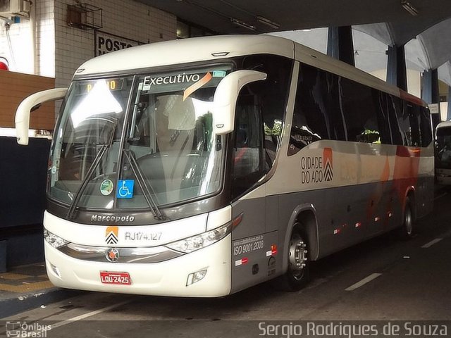 Viação Cidade do Aço RJ 174.127 na cidade de Volta Redonda, Rio de Janeiro, Brasil, por Sergio Rodrigues de Souza. Número da foto: #3291483.
