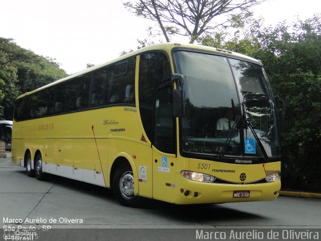 Viação Itapemirim 5501 na cidade de São Paulo, São Paulo, Brasil, por Marco Aurélio de Oliveira. ID da foto: 3291449.